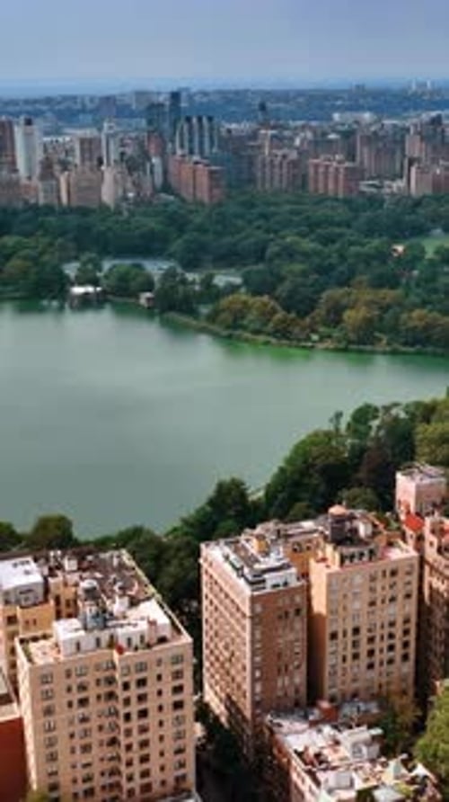 Combination of nature beauty with the gorgeous architecture. Cityscape of New York Central Park