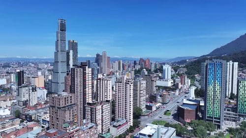 Bogota Skyline At Bogota In District Capital Colombia.