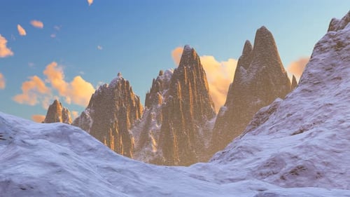 Time Lapse Photography Of Sunrise On A Snow Capped Mountain In Winter