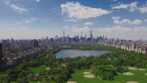 Beautiful Aerial View of the Central Park in New York