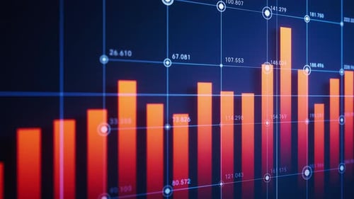 Futuristic Corporate Data Visualization Bar Chart Animation