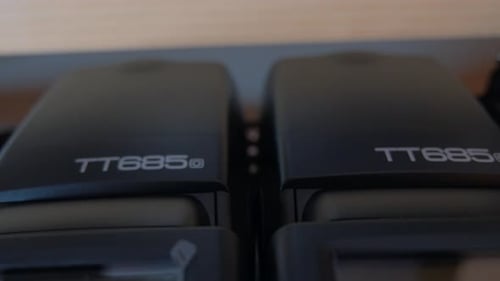 Close Up of Professional Photography Flash Units