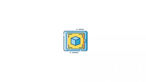 Modern Animated Augmented Reality Cube Icon