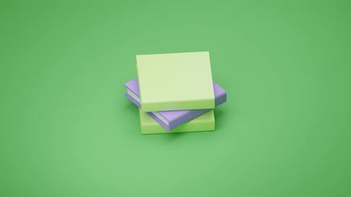 Animated Rotating Stack of Books for Education and Learning Concepts