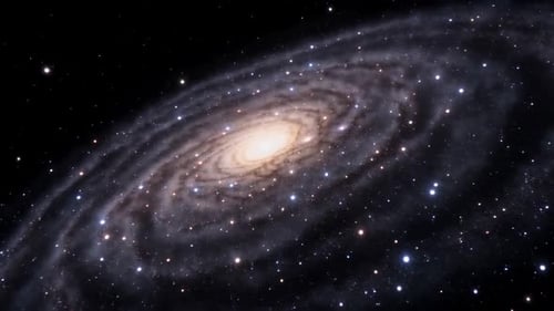 Flight Through A Spiral Galaxy