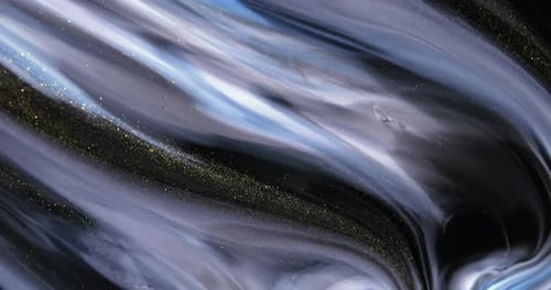Ink Space Abstract Colorful Ink Spread Art There are Divergent Blue and White Colors on a Black
