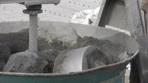 Cement Mixing in Action - A Close-up Look at the Process