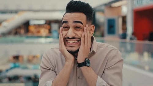 Portrait Close Up Emotional Happy Shocked Amazed Wonder Enthusiastic Surprised Shock Amaze Indian