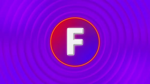 Alphabet Logo Letter F Animation