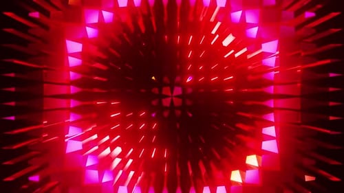 Red And Pink And Purple Disco Ball Equalizer Vj Loop Background HD