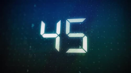 Digital Countdown Timer on Futuristic Screen