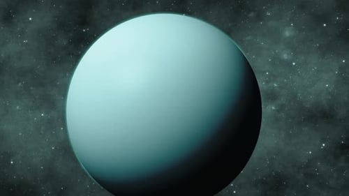 Galaxie, gedreht, 3D-Uranus-Planetenansicht, Weltraum