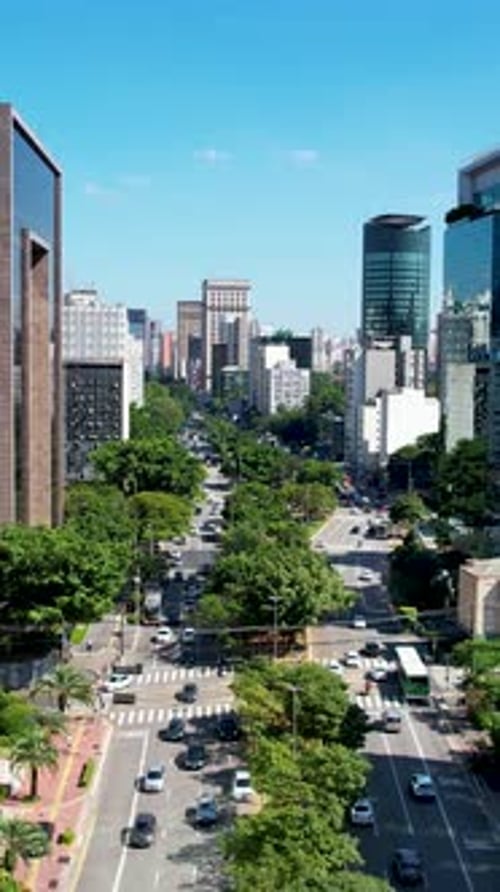 Avenida Faria Lima, cartão postal do centro da cidade de São Paulo, Brasil.