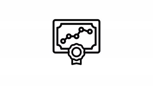 Animated Line Graph and Achievement Seal Reveal