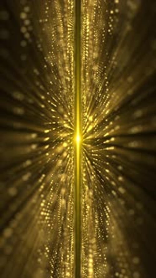 Abstract Golden Particle Stream Tunnel Background Loop