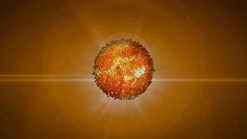 Zoom in Spinning mars planet in rotation. Vd 909