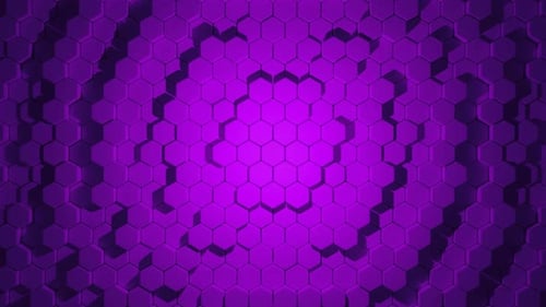 Violetter sechseckiger Wellenschleifenhintergrund