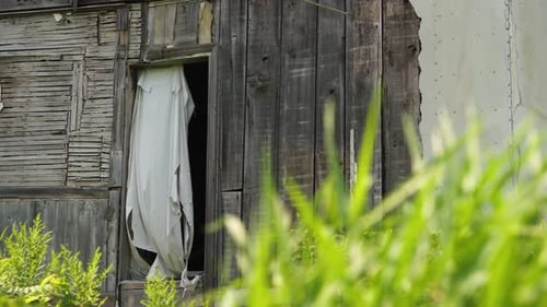 Exterior of Dilapidated Building in Rural Area