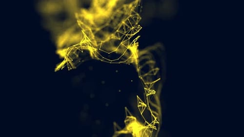 Dynamic Abstract Yellow Plexus Network Data Background