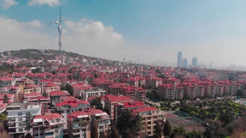 Istanbul aerial view, Camlica Tower