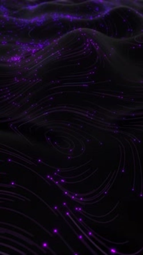3D abstrakter Neon-Hintergrund, leuchtende Linie, rosa/blau, bewegend