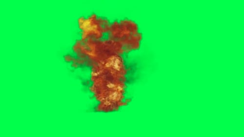 Gas explosion fire, transparent background