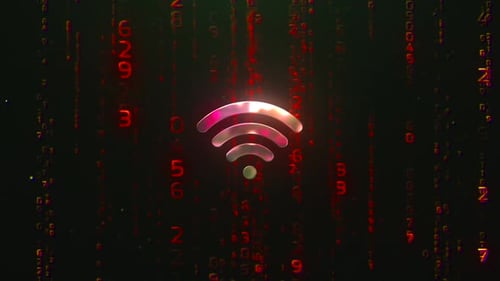 Wi Fi Digital Hacker Program Coding Futuristic Hacking Codes Background