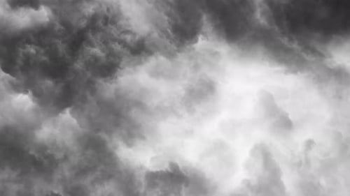 Storm Clouds with Shelf Cloud, 4K Lightning Hurricane