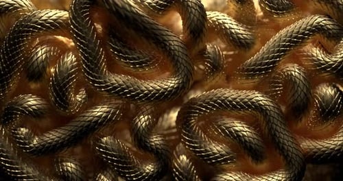 the Looped Movement of the Golden Dragon Scales
