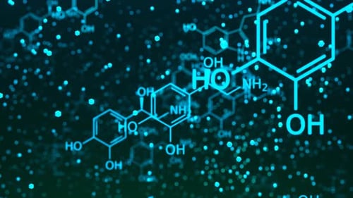 Futuristic Science: Abstract Molecular Structures Animation