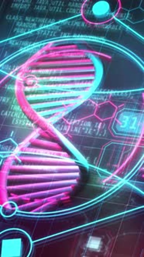 Android Works with DNA Code 3D Render