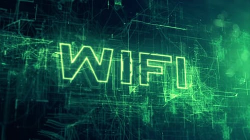 Fond de données de science-fiction numérique Wifi