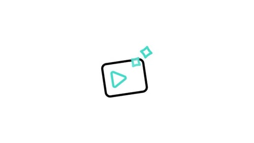 Minimalist Play Button Icon Line Art Animation