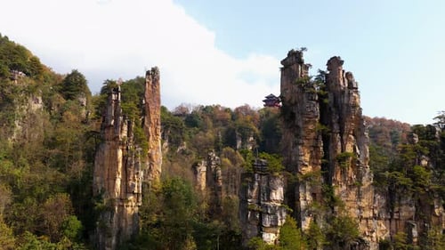 Floating Hallelujah Mountains - Avatar Film. Zhangjiajie National Forest Park In The Hunan Province
