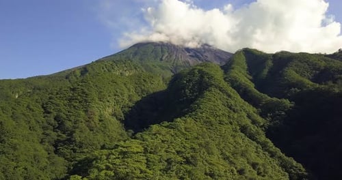 Merapi Mountain Volcano Drone Indonesia