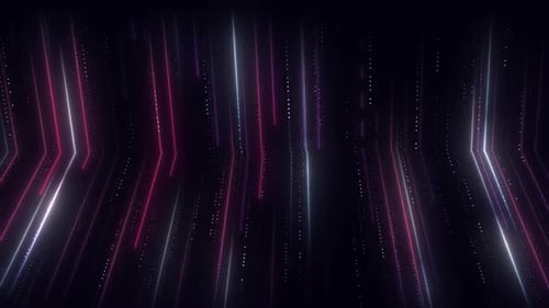 Futuristic Neon Glowing Digital Lines Abstract Background Loop