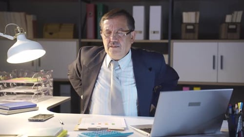 Man with a herniated disc.