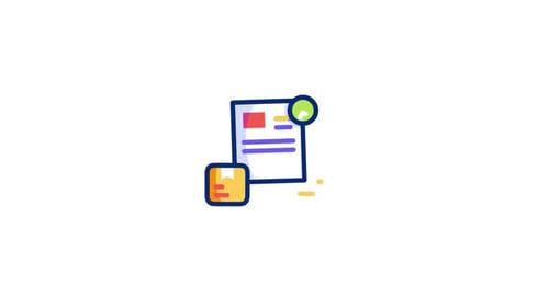 Flat Design Document Package Icon Animation