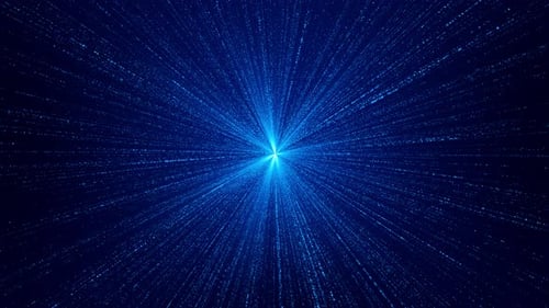 Dynamic Blue Digital Particles Flow Background Animation