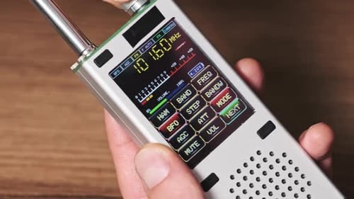 Modern Handy Radio With Digital LCD Searching Frequency of Radio Stations