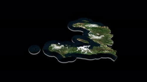 Rotating 3D Island Map with Satellite Imagery