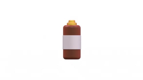 Animated 3D Product Bottle Rotation