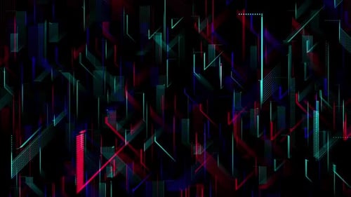 Abstract Futuristic Digital Lines Background Animation