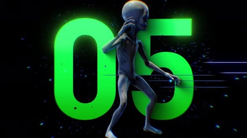 Alien Green Countdown Nummer 05
