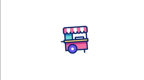 Food Cart Animated Icon