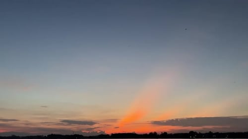 beautiful sunset over the lake