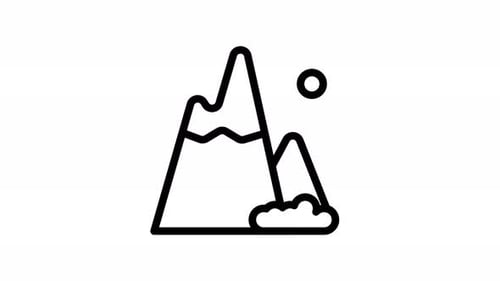 Animations-Symbol für Bergreisen