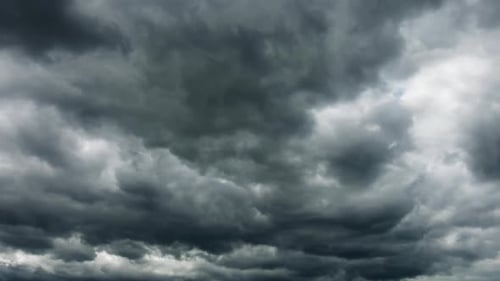 Ominous Dark Clouds Moving Across the Sky