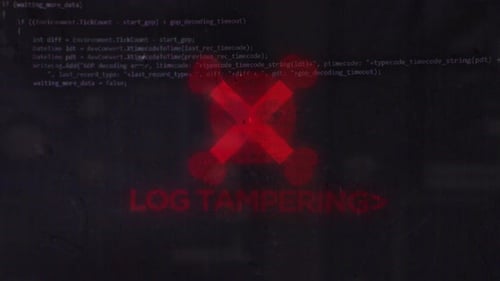 Log Tampering On Hacker Vh Skull Pirates And Cyberattack Symbol With Glitch