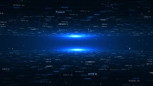 Futuristic Digital Network Data Flow Motion Background